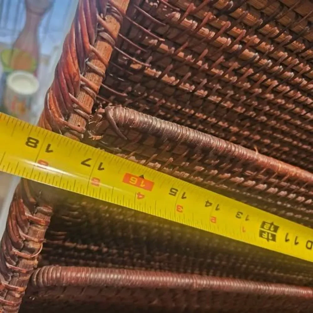 Woven Rattan Tiered Desk Organizer  Letter File